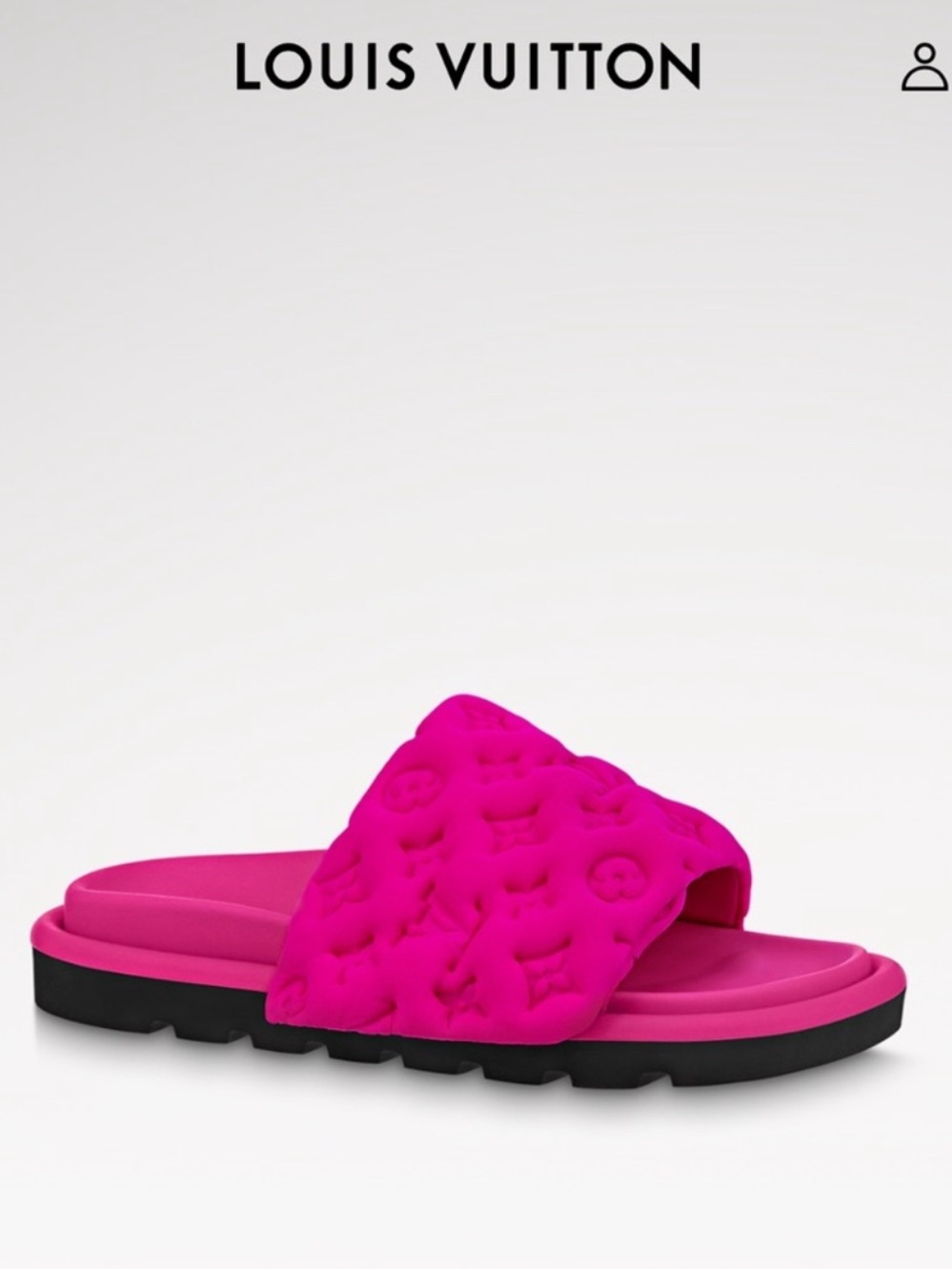 Louis Vuitton Pool Pillow Comfort Mule Pink Monogram EU 40